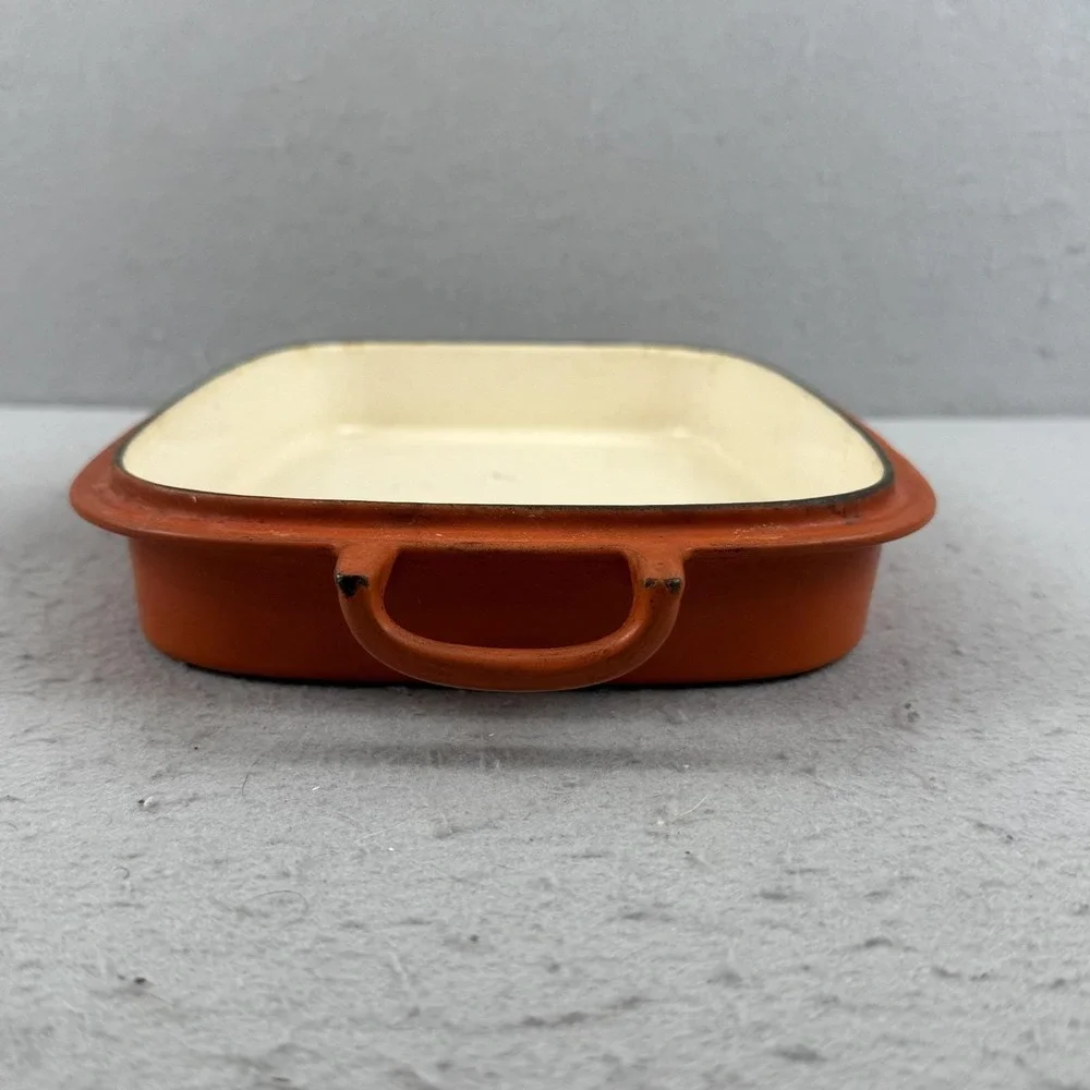 Dansk Orecast Rectangular Skillet Lid Baker‎ Orange Quistgaard JHQ As-Is